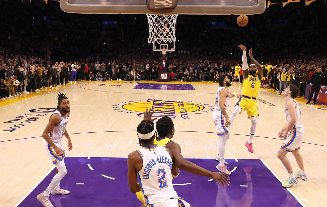 LeBron James breaks Kareem Abdul-Jabbar's NBA career scoring record : NPR