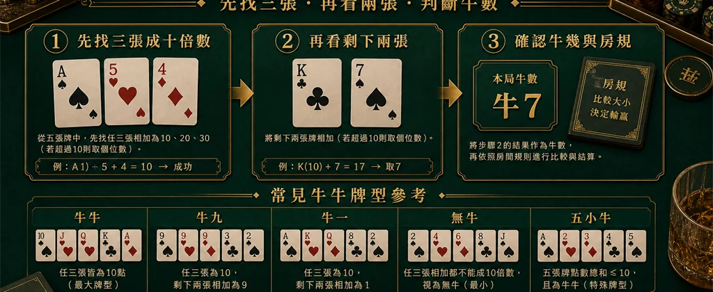 牛牛牌型與做牌順序圖